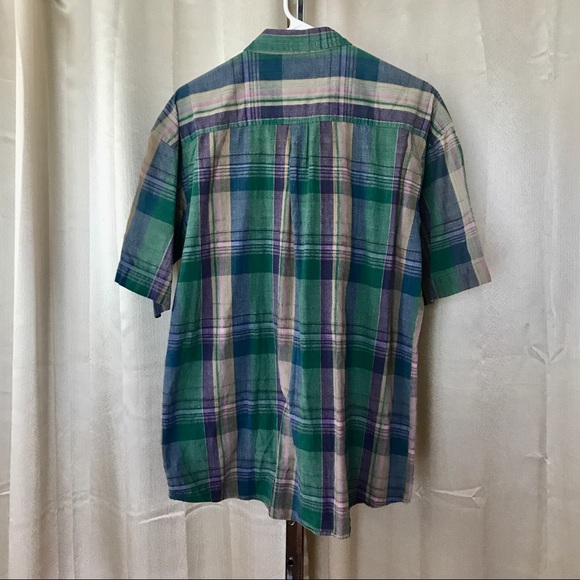 Vintage Loafers by Reed St. James Striped Plaid Shirt Men's Size L 1990's Large - Picture 6 of 15